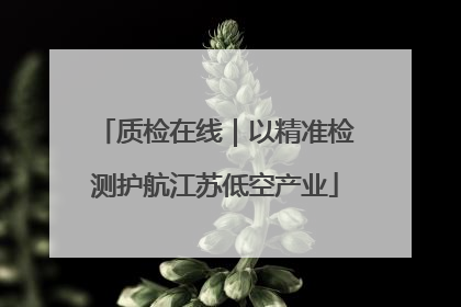 质检在线｜以精准检测护航江苏低空产业