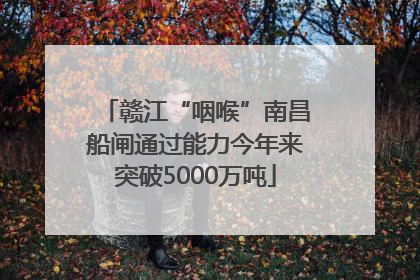 赣江“咽喉”南昌船闸通过能力今年来突破5000万吨