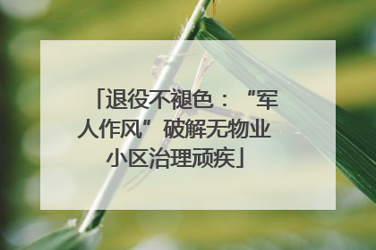 退役不褪色：“军人作风”破解无物业小区治理顽疾