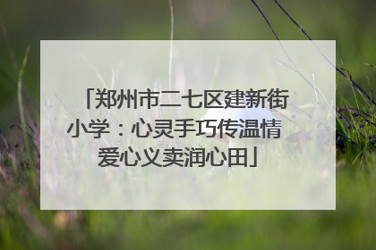 郑州市二七区建新街小学：心灵手巧传温情 爱心义卖润心田