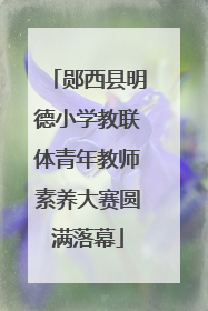 郧西县明德小学教联体青年教师素养大赛圆满落幕