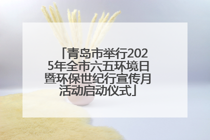 青岛市举行2025年全市六五环境日暨环保世纪行宣传月活动启动仪式
