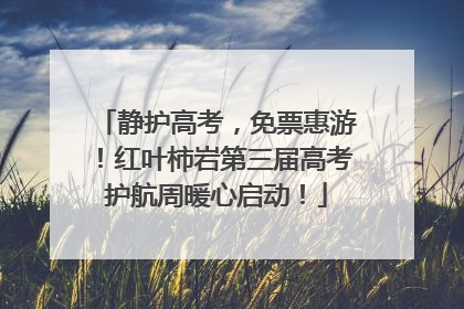 静护高考，免票惠游！红叶柿岩第三届高考护航周暖心启动！