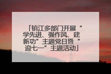 镇江多部门开展“学先进、强作风、建新功”主题党日暨“迎七一”主题活动
