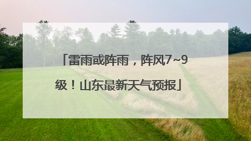 雷雨或阵雨，阵风7~9级！山东最新天气预报