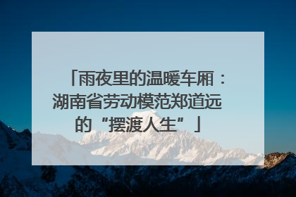 雨夜里的温暖车厢：湖南省劳动模范郑道远的“摆渡人生”