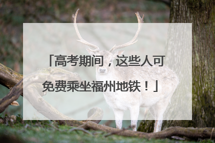 高考期间，这些人可免费乘坐福州地铁！