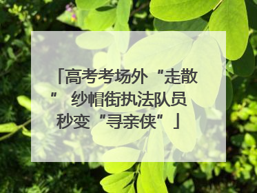 高考考场外“走散” 纱帽街执法队员秒变“寻亲侠”