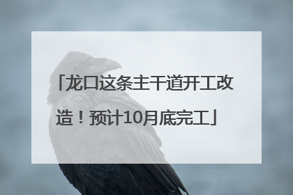 龙口这条主干道开工改造！预计10月底完工
