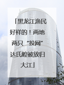黑龙江渔民好样的！两地两只“投网”达氏鳇被放归大江