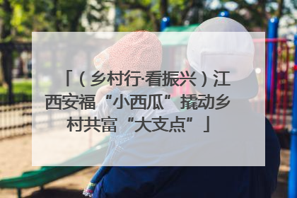 （乡村行·看振兴）江西安福“小西瓜”撬动乡村共富“大支点”