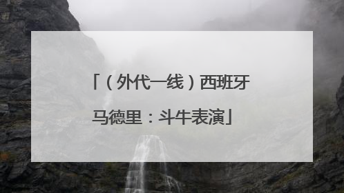 （外代一线）西班牙马德里：斗牛表演