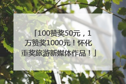 100赞奖50元，1万赞奖1000元！怀化重奖旅游新媒体作品！