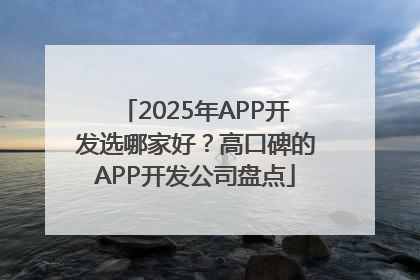2025年APP开发选哪家好？高口碑的APP开发公司盘点