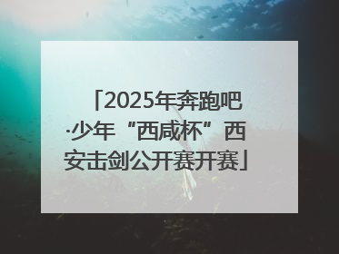 2025年奔跑吧·少年“西咸杯”西安击剑公开赛开赛