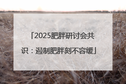 2025肥胖研讨会共识：遏制肥胖刻不容缓
