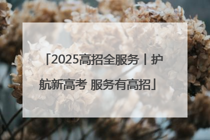 2025高招全服务丨护航新高考 服务有高招