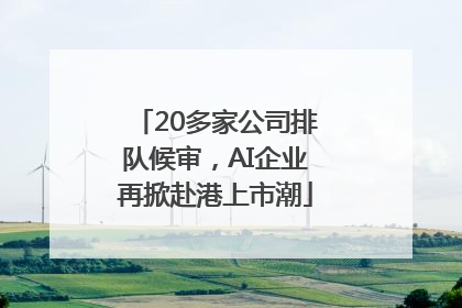 20多家公司排队候审，AI企业再掀赴港上市潮