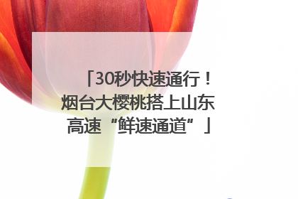 30秒快速通行！烟台大樱桃搭上山东高速“鲜速通道”