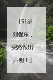51岁刘强东，突然做出声明！