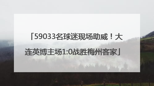 59033名球迷现场助威！大连英博主场1:0战胜梅州客家