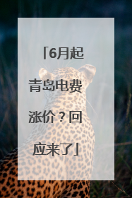 6月起青岛电费涨价？回应来了